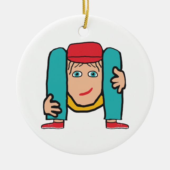 Schlangenmensch Keramik Ornament (Vorne)