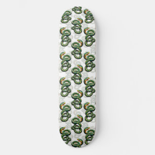 Schlangenmuster-Design - Weiß Skateboard