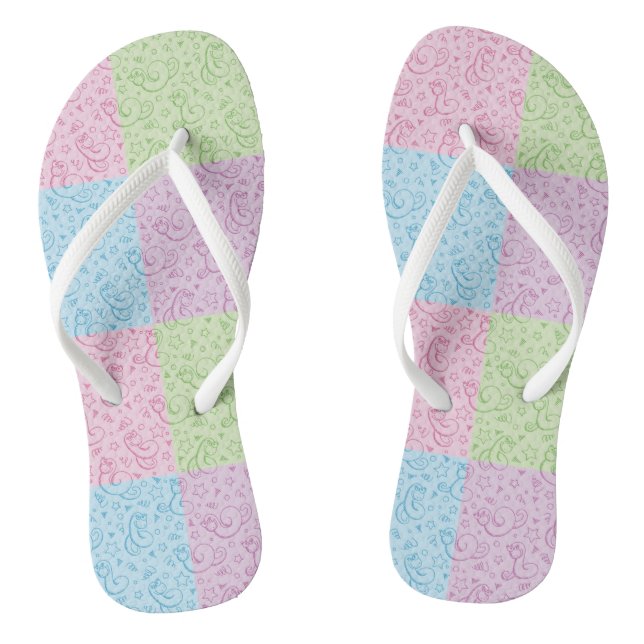 Schlangenmuster Flip Flops (Fußbett)