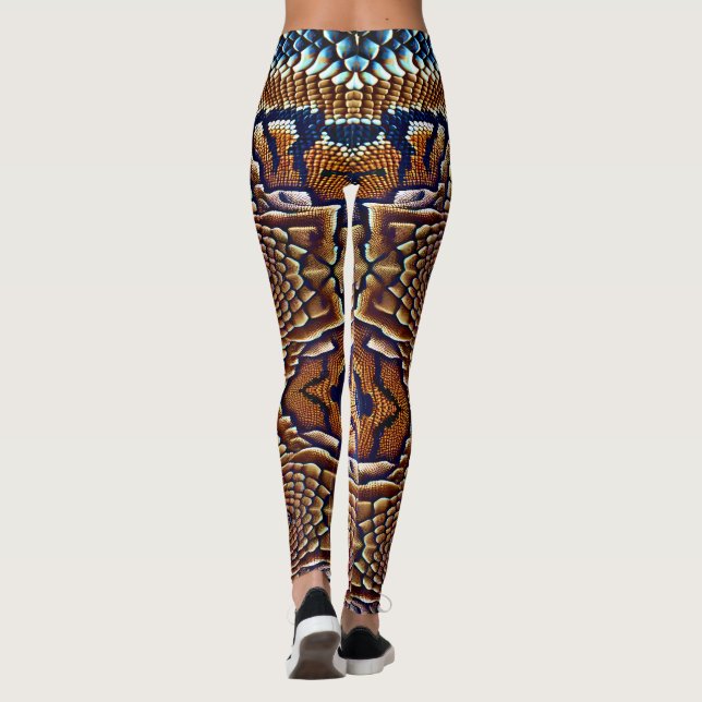 Schlangenmuster Klapperschlange Leggings (Rückseite)