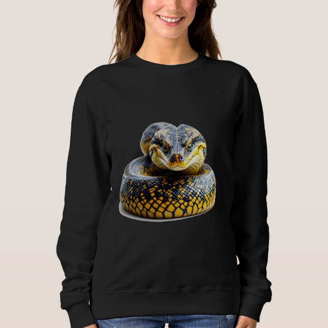 Schlangenpython Reptil starke hypnotische dominant Sweatshirt (Vorderseite)
