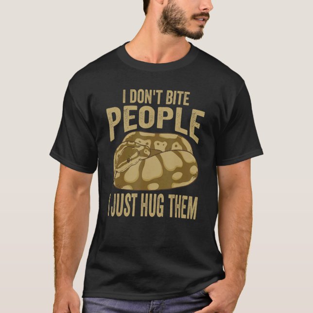 Schlangenreptil für Ballpython-Herpetologe T-Shirt (Vorderseite)