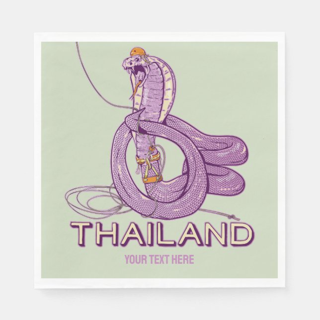 Schlangenrock in Thailand Serviette (Vorderseite)