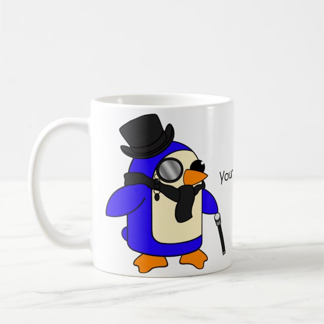 Schlangenschwarze Pinguine Kaffeetasse (Links)