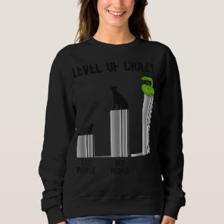 Schlangenschwindelige Stufe verrückte Katzen Mensc Sweatshirt