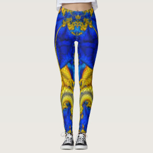 Schlangenserpentin Saphir Blau Avatar Leggings