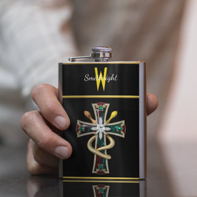 Schlangentanz auf dem Heiligen Kreuz Flachmann (Von Creator hochgeladen)