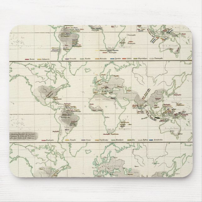 Schlangenverteilungen Mousepad (Vorne)