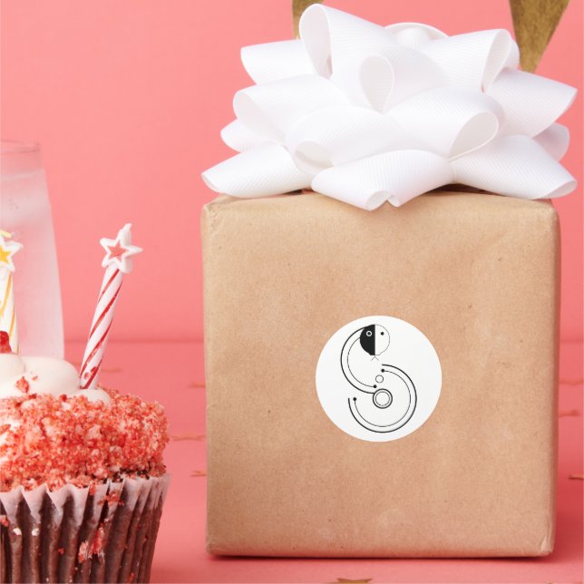 Schlangenzodiac Runder Aufkleber (Party)