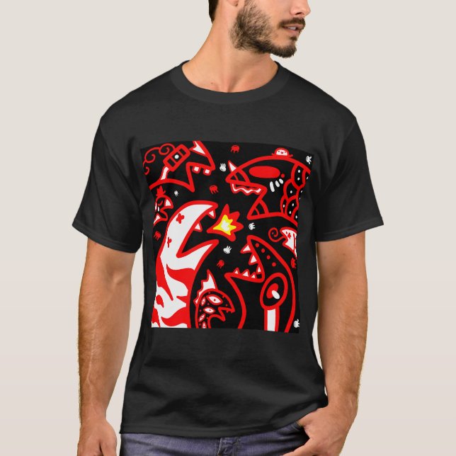 Schlangige Doodly Leere T-Shirt (Vorderseite)
