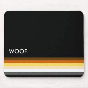 Schlanke Schwulen-Bären-Stolzflagge woof Mousepad