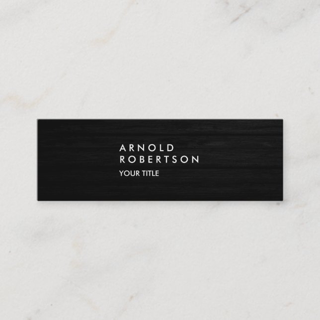 Schlanker Holzeffekt Trendy Beruflich Business Car Mini Visitenkarte (Vorderseite)