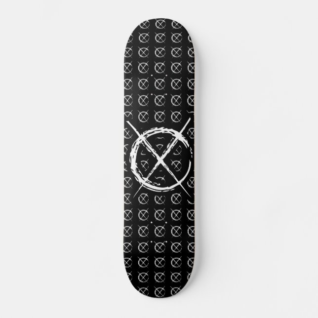 Schlanker Mann Skateboard (Vorderseite)