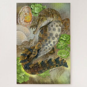 schlankes Krokodil Puzzle
