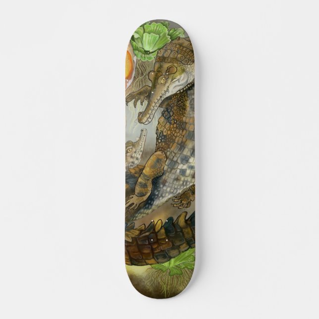 schlankes Krokodil Skateboard (Vorne)