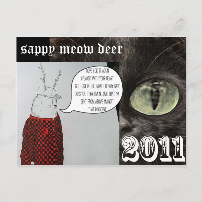 Schlapphirsche Feiertagspostkarte (Vorderseite)