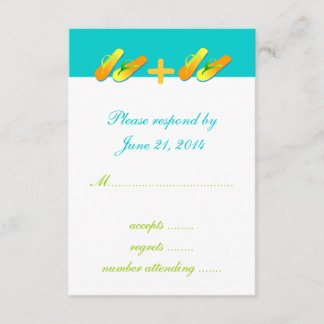 Schlapphut-Ziel-Hochzeit-RSVP-Karten Blau RSVP Karte