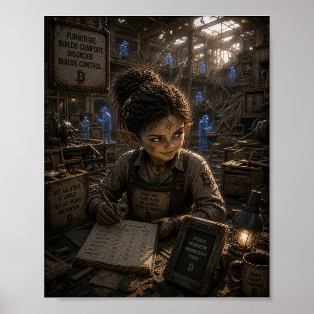Schlau / Lagerverwalter / Möbelfabrik Poster (Vorne)