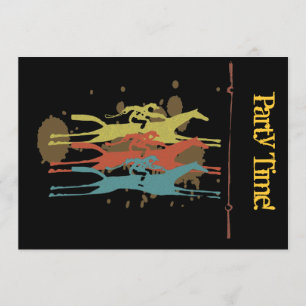 Schlauch, der Party Einladungen läuft