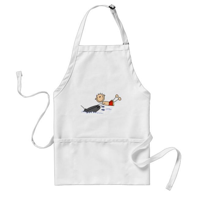 Schlauchbootfahrer-Apron mit Strichmännchen Schürze (Vorne)