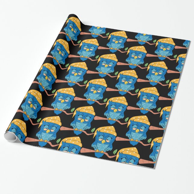 Schlaue Owl Thunder_Cove Geschenkpapier (Ungerollt)