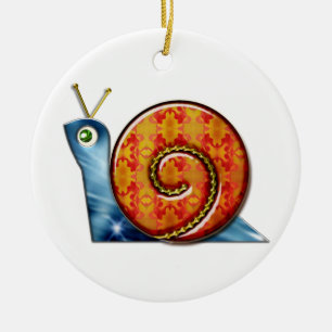 Schlaue Schnecke Keramik Ornament