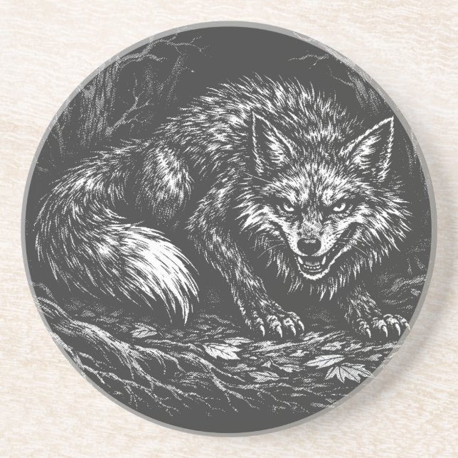 Schlauer Wald Fuchs — von BurnsInHell Getränkeuntersetzer (Vorne)