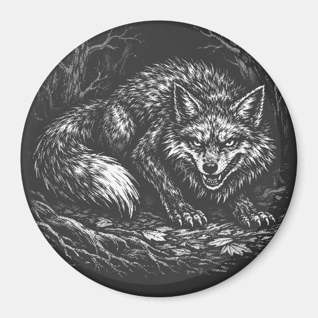 Schlauer Wald Fuchs — von BurnsInHell Magnet (Vorne)