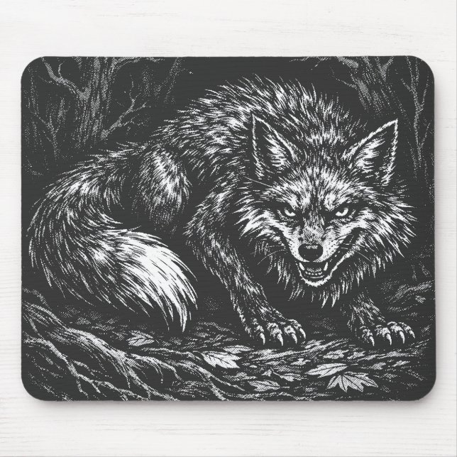 Schlauer Wald Fuchs — von BurnsInHell Mousepad (Vorne)