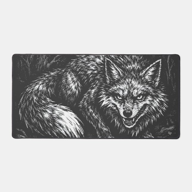 Schlauer Wald Fuchs — von BurnsInHell Schreibtischunterlage (Vorderseite)