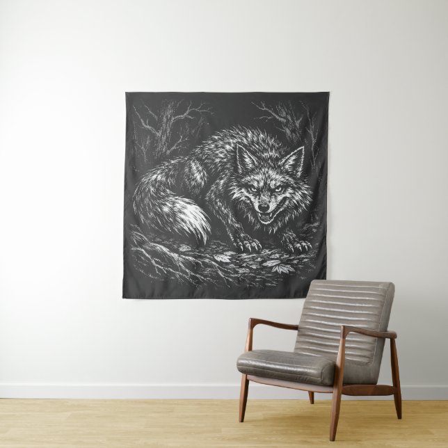 Schlauer Wald Fuchs — von BurnsInHell Wandteppich (Beispiel)