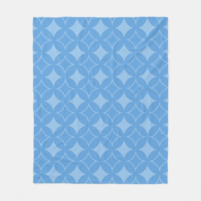 Schlaues blaues shippo Muster Fleecedecke (Vorderseite)