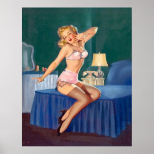 Schlaues Button nach oben Poster