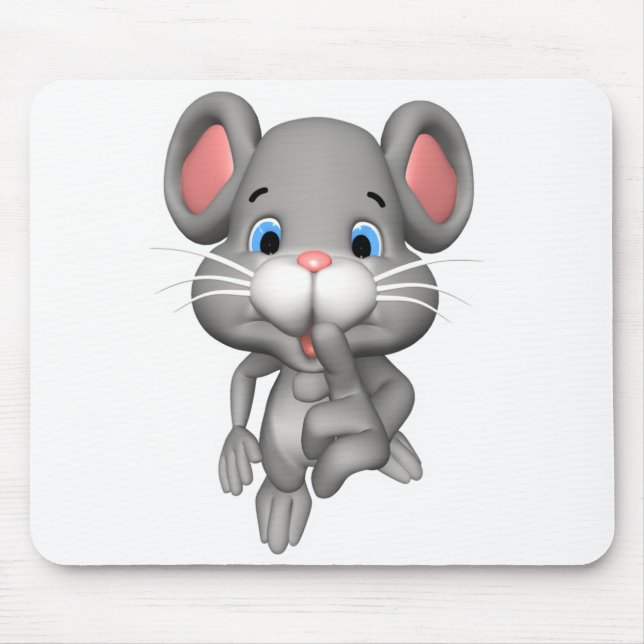 schlaues kleines Mäuschen Mousepad (Vorne)