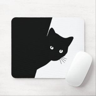 Schlaues schwarzes Kätzchen Mousepad