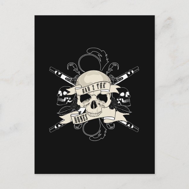 Schlecht 2 Knochen  Postkarte (Vorderseite)