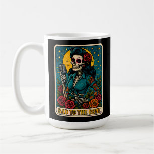 Schlecht an der Bone Retro Skeleton Singer Kaffeetasse