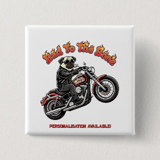 Schlecht bis auf die Knochen "Pugly Attitude" Pug Button