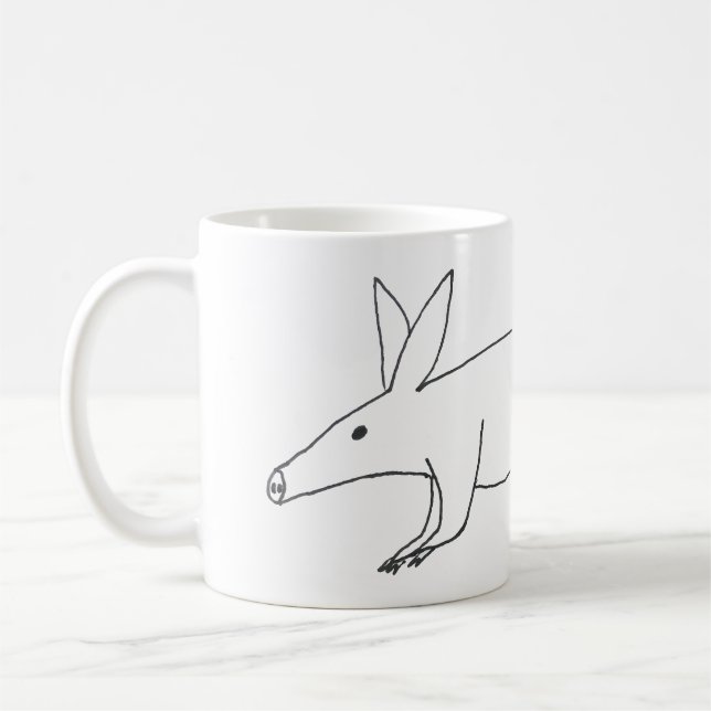 Schlecht gezeichnet Aardvark-Tasse Kaffeetasse (Links)