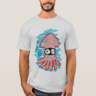 Schlecht gezeichnetes Tintenfisch-Shirt T-Shirt