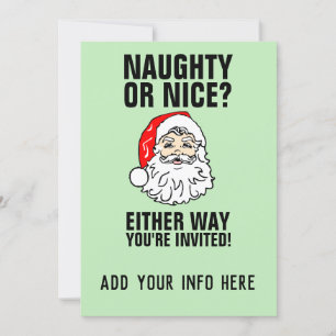 SCHLECHT ODER BRAVE? WEIHNACHTSPARTY-EINLADUNGEN EINLADUNG