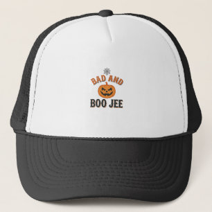Schlecht und Boo Jee Halloween-Kürbis-Grafik_1 Truckerkappe