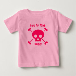 Schlecht zu Knochen Niedlich rosa Halloween Tutu Baby T-shirt