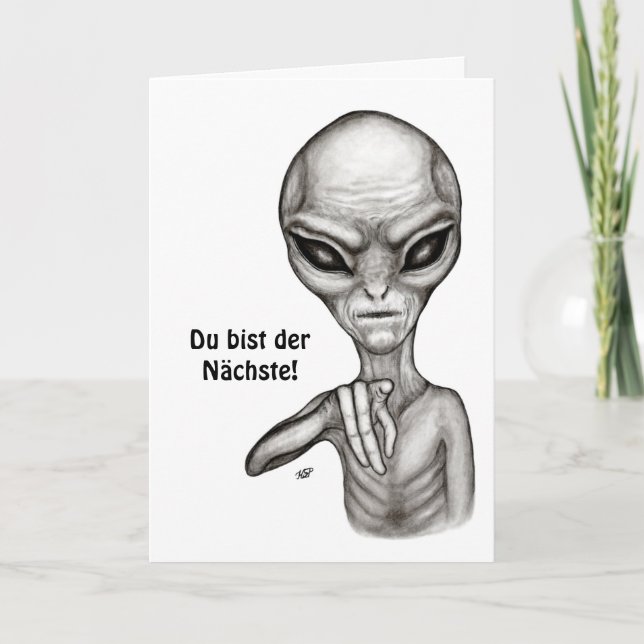 Schlechte Alien, Du bist der Nächste! Karte (Vorderseite)