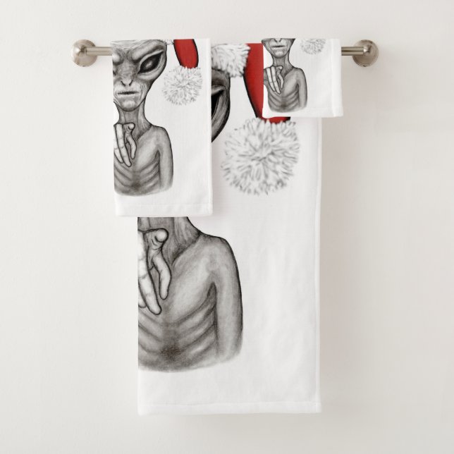 Schlechte Alien, schwere Weihnachten! Badhandtuch Set (Insitu)