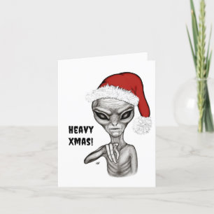 Schlechte Alien, schwere Weihnachten! Feiertagskarte