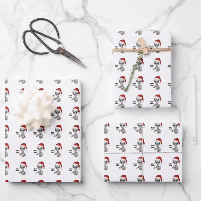 Schlechte Alien, schwere Weihnachten! Geschenkpapier Set (Vorderseite)