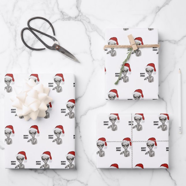 Schlechte Alien, schwere Weihnachten! Geschenkpapier Set (Vorderseite)