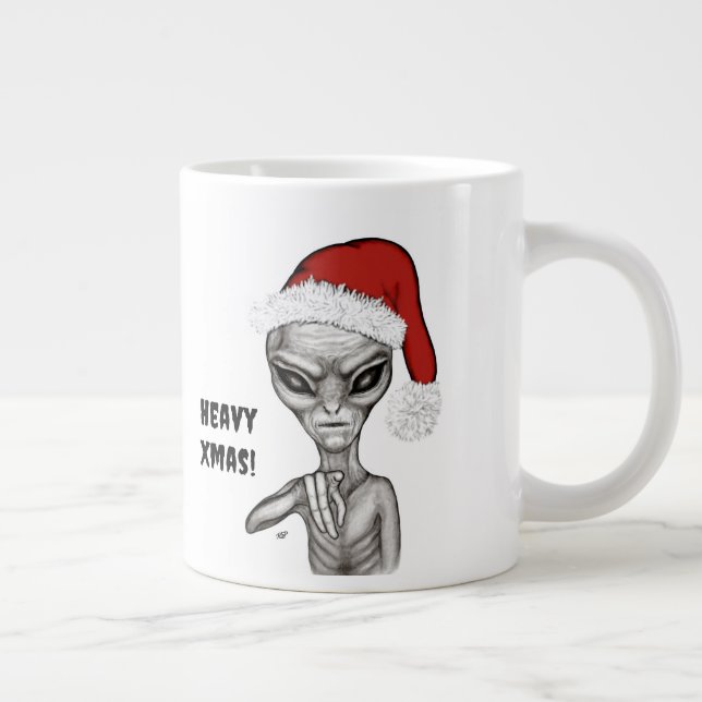 Schlechte Alien, schwere Weihnachten! Jumbo-Tasse (Rechts)