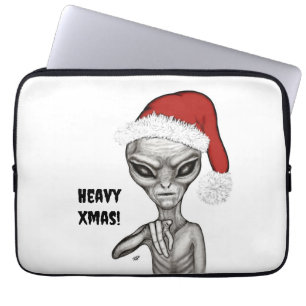 Schlechte Alien, schwere Weihnachten! Laptopschutzhülle